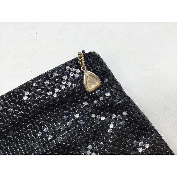 WHITING DAVIS Classic Elegant Metal Mesh Little Black Clutch - Picture 5 of 5